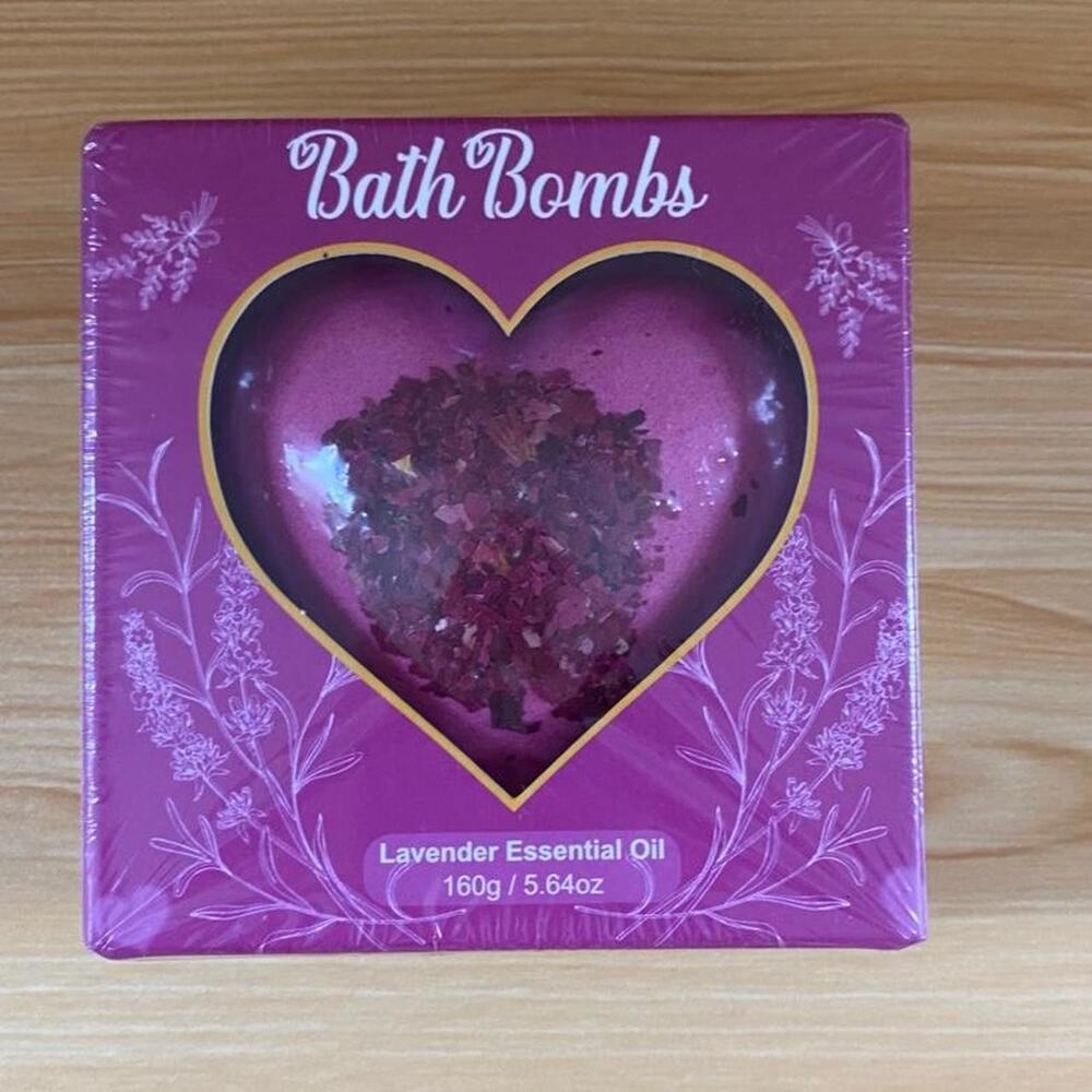 Lavender bath bomb with essential oil